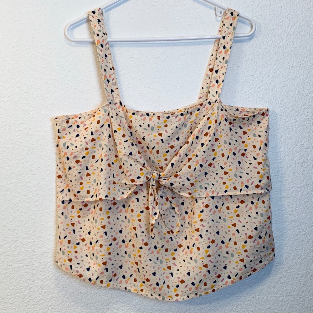 Madewell Terrazzo Tie Front size 16 Camisole NWOT